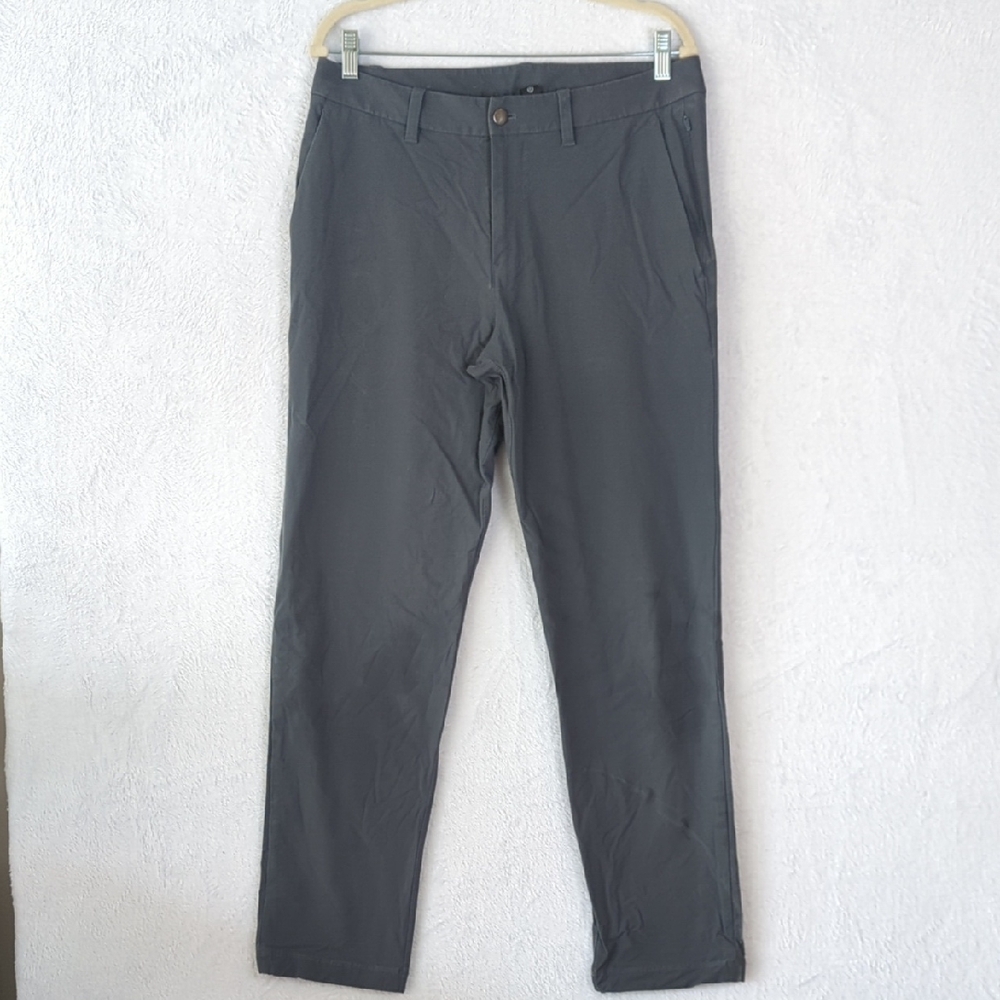 Lululemon Athletica Men's Gray Classic Fit‎ Trouser Slack Pants Waist 32